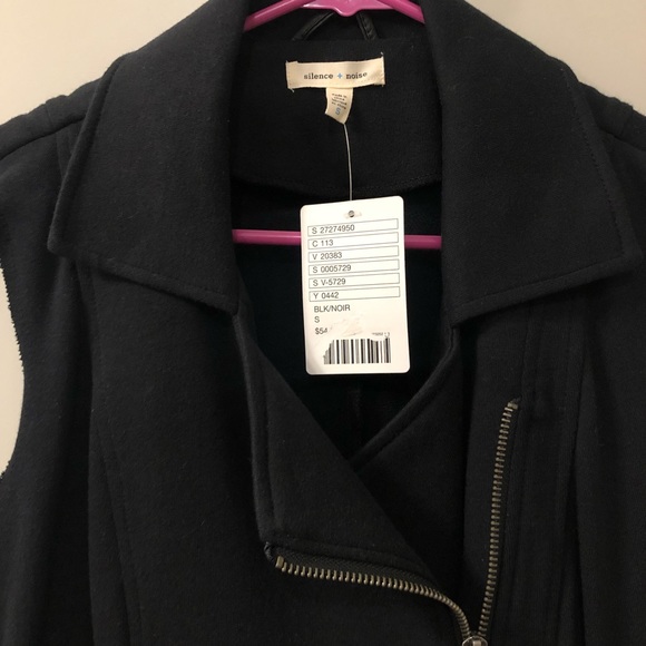 Urban Outfitters | Silence + noise | size s | black zip up vest - Picture 2 of 5